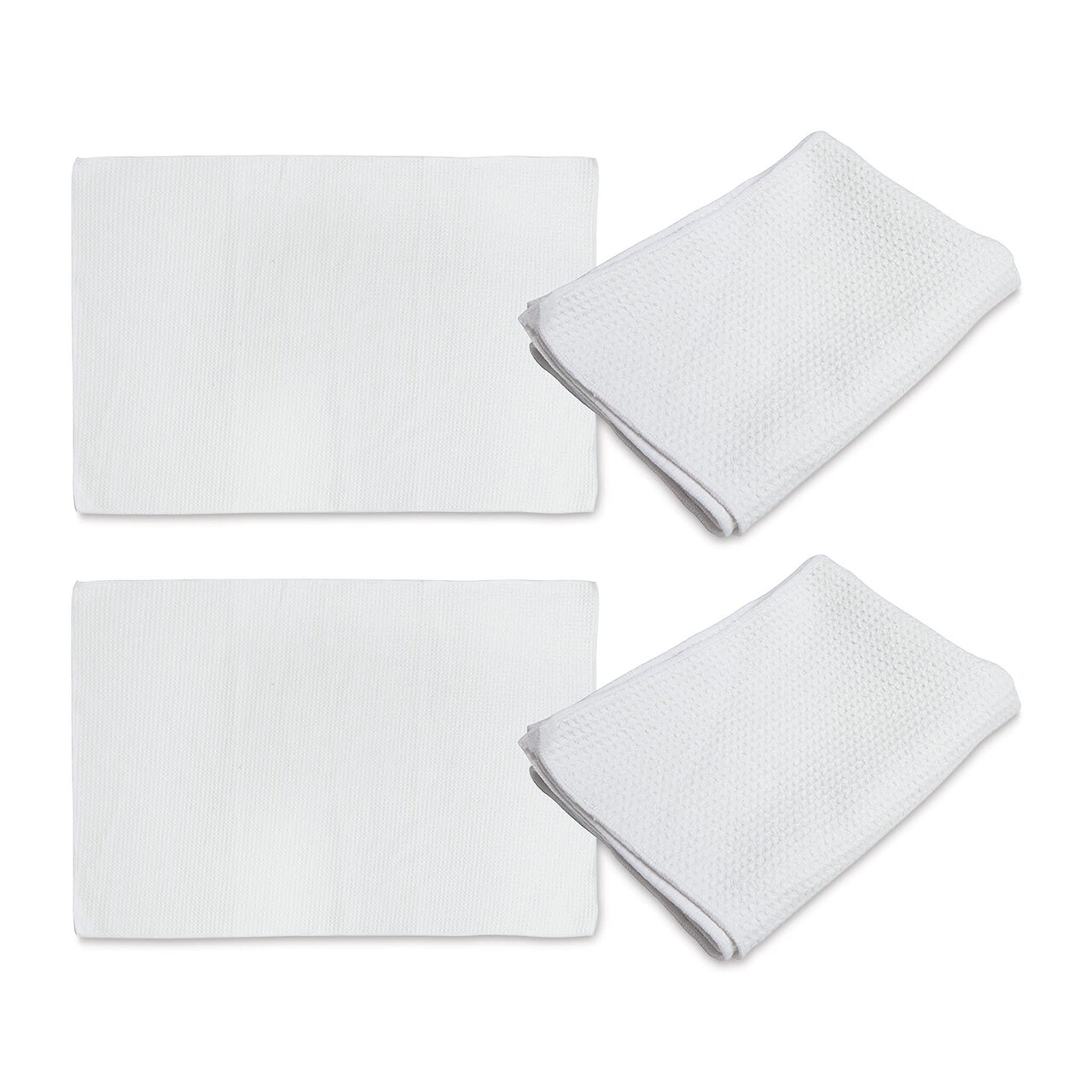 Craft Express Sublimation Printing Towels - Waffle Kitchen Towel, 16" x 24", Pkg of 4